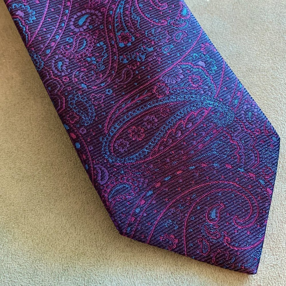 Etro 100% Silk Paisley Tie Made in Italy